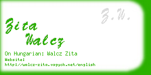zita walcz business card